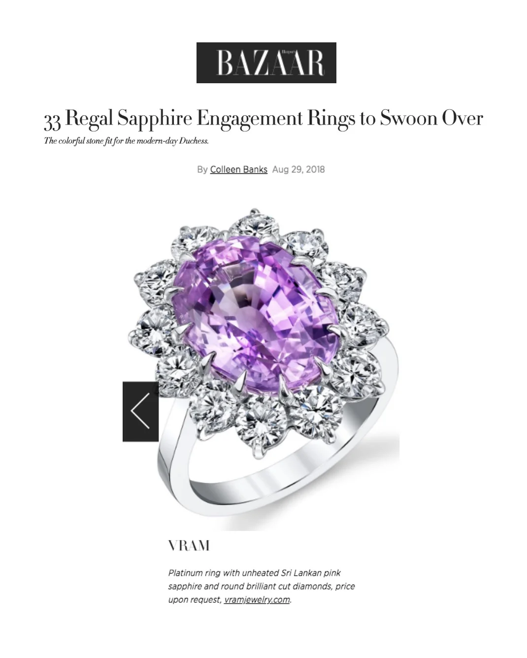 Harper's bazaar engagement rings store